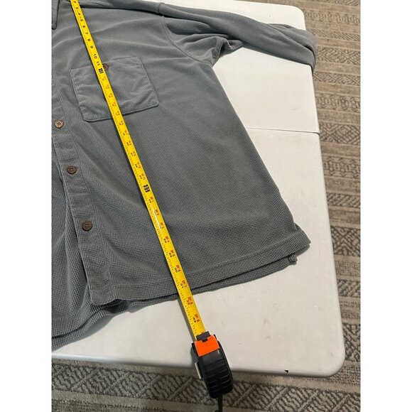 Patagonia Kamuela Grid Grey Fleece Button Up Long Sleeve Shirt 25490 Mens XXL - Picture 8 of 8